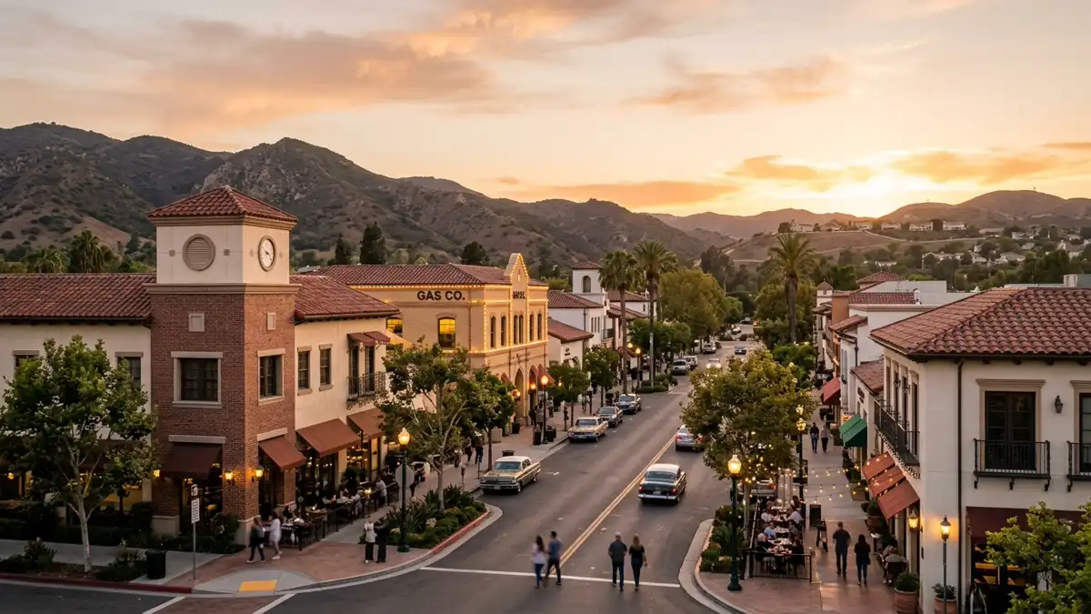 Public restroom locations mapped in Downtown Brea, California — 5 facilities across zip codes 92821
