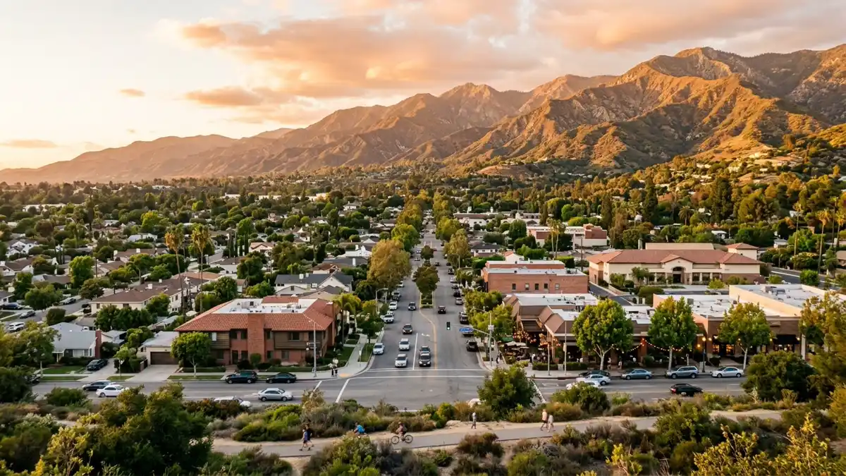 Public restroom locations mapped in Duarte, California — 16 facilities across zip codes 91010