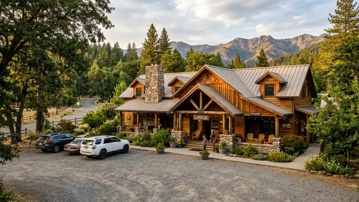 Hotels and accommodation options near mapped restrooms in Etna, California