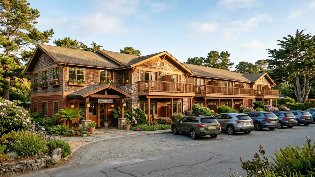 Hotels and accommodation options near mapped restrooms in Fort Bragg, California