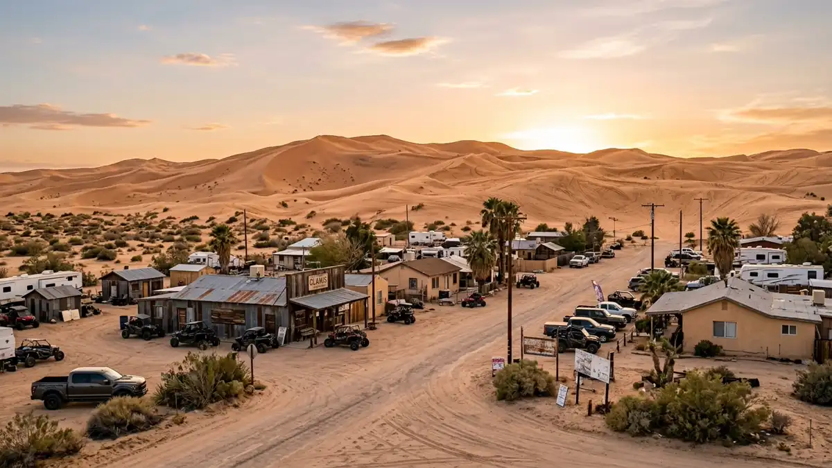 Public restroom locations mapped in Glamis, California — 4 facilities across the city