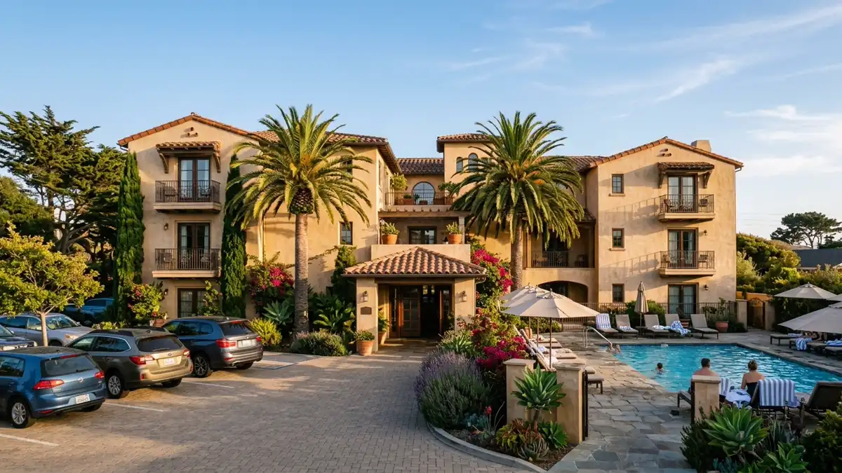 Hotels and accommodation options near mapped restrooms in Half Moon Bay, California