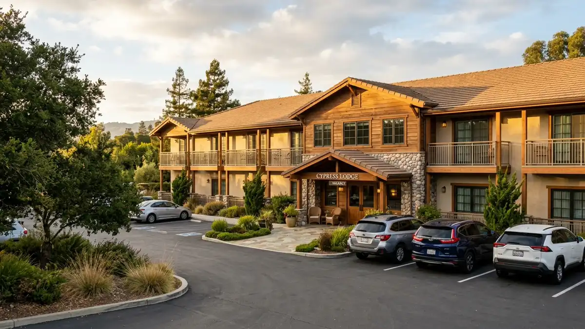 Hotels and accommodation options near mapped restrooms in Hayward, California