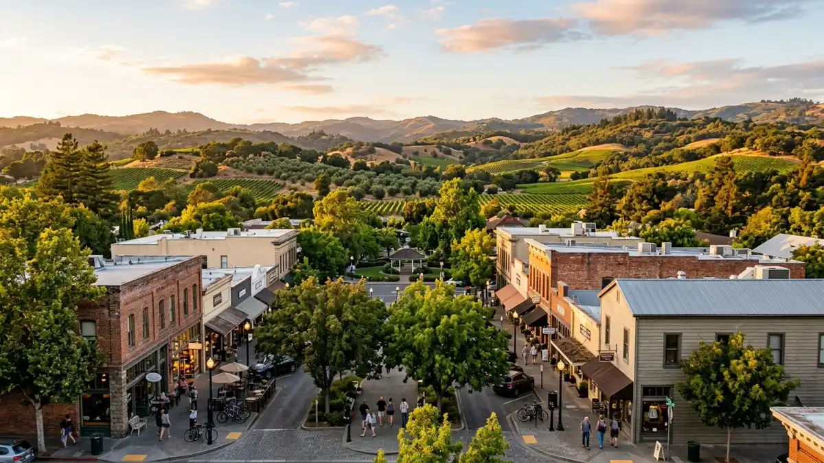 Public restroom locations mapped in Healdsburg, California — 6 facilities across zip codes 95448