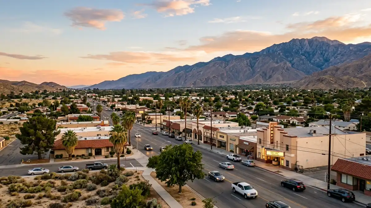 Public restroom locations mapped in Hemet, California — 4 facilities across zip codes 92545