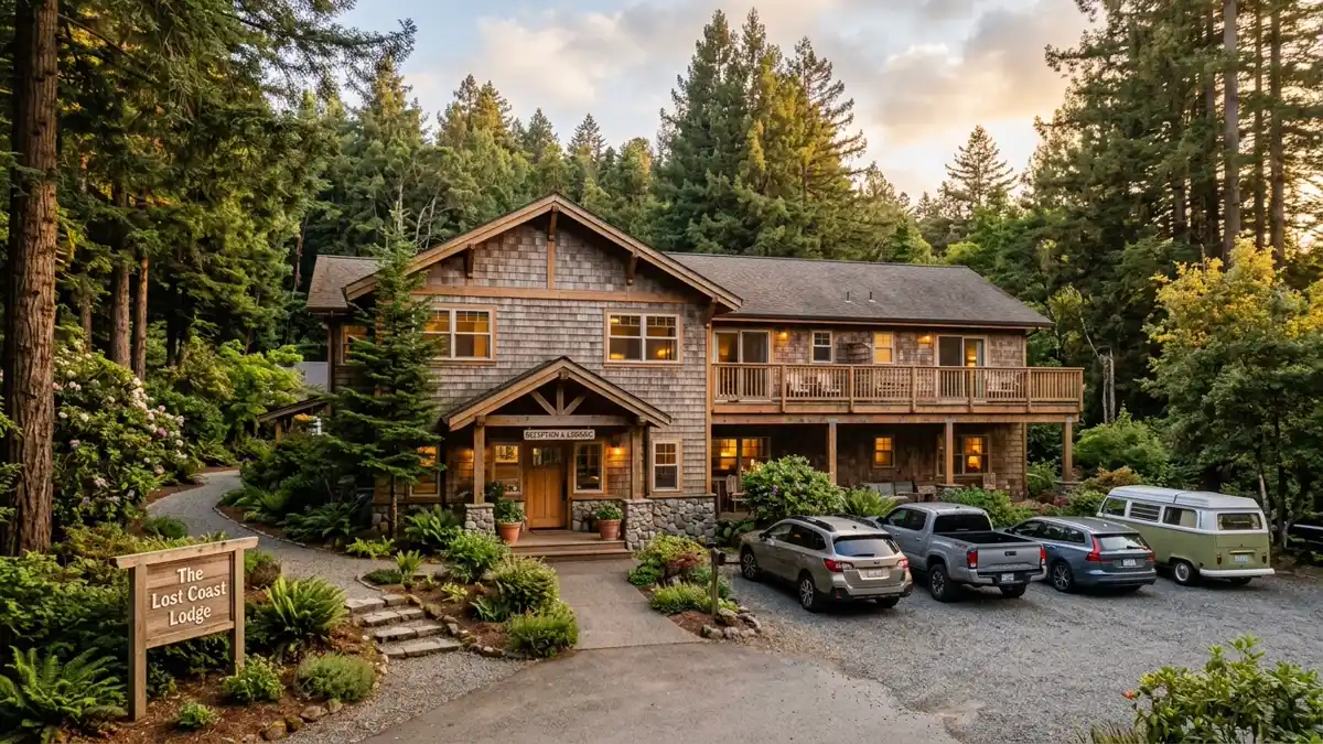 Hotels and accommodation options near mapped restrooms in Humboldt County, California