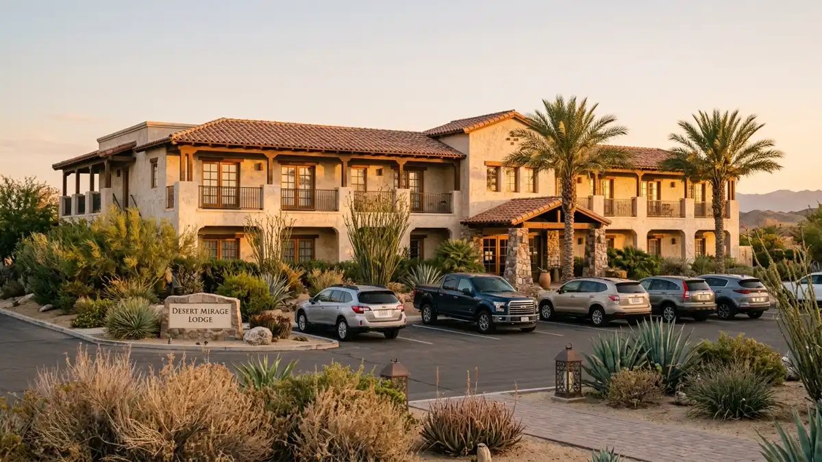 Hotels and accommodation options near mapped restrooms in Imperial County, California