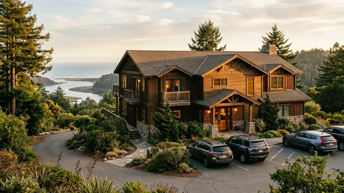 Hotels and accommodation options near mapped restrooms in Jenner, California