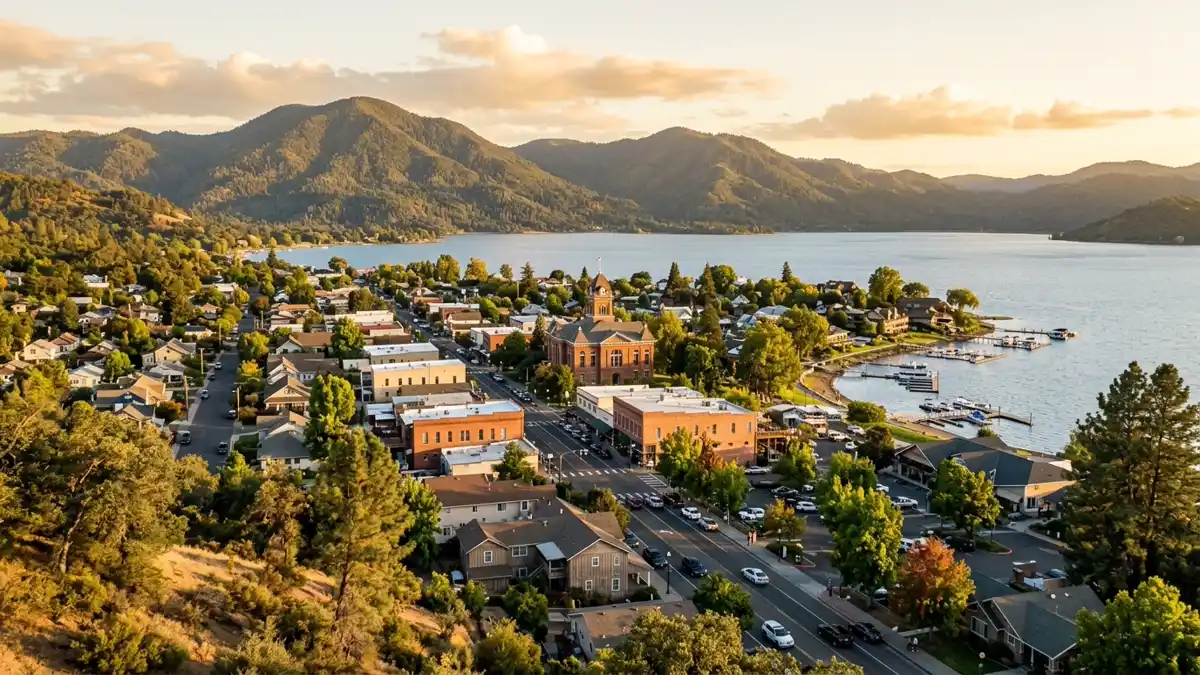 Public restroom locations mapped in Lakeport, California — 21 facilities across zip codes 95453