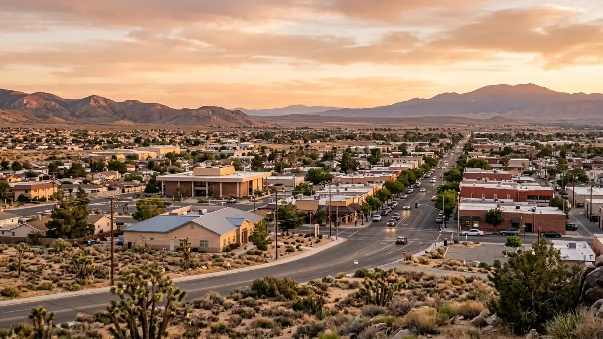 Public restroom locations mapped in Lancaster, California — 165 facilities across zip codes 93534, 93536, 93539