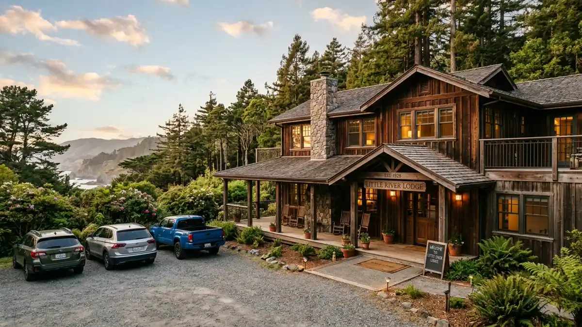 Hotels and accommodation options near mapped restrooms in Little River, California