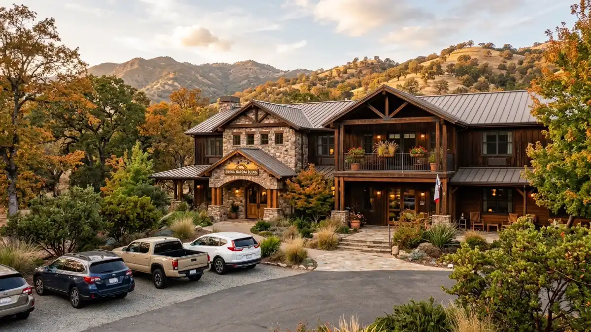 Hotels and accommodation options near mapped restrooms in Madera County, California
