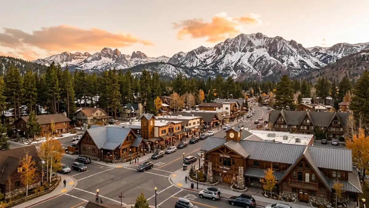 Public restroom locations mapped in Mammoth Lakes, California — 41 facilities across zip codes 93546, 93564
