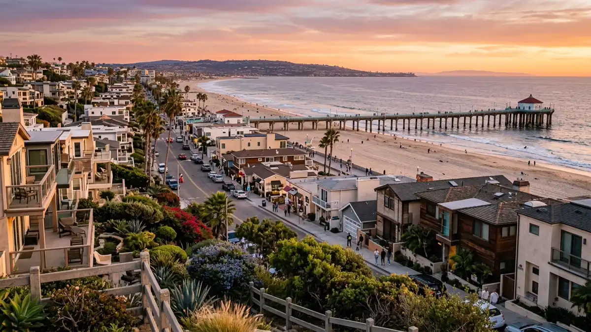 Public restroom locations mapped in Manhattan Beach, California — 37 facilities across zip codes 90266