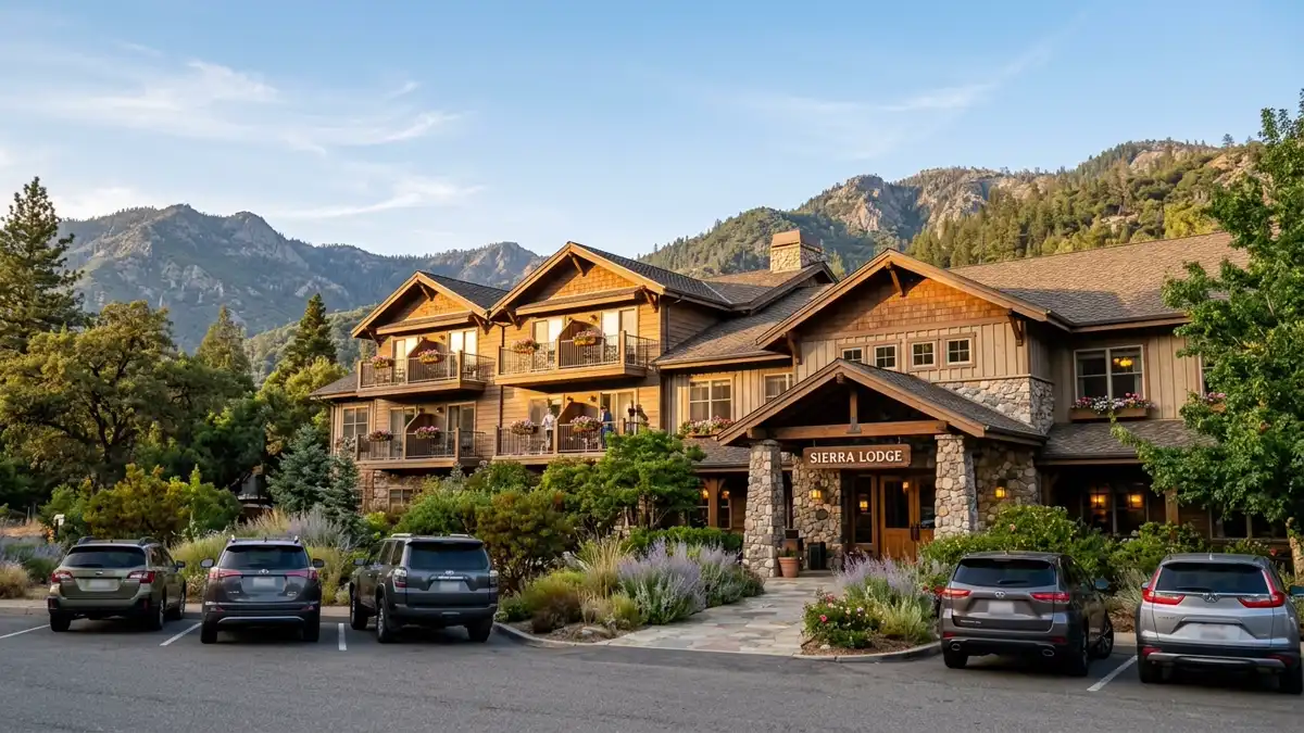 Hotels and accommodation options near mapped restrooms in Mariposa County, California