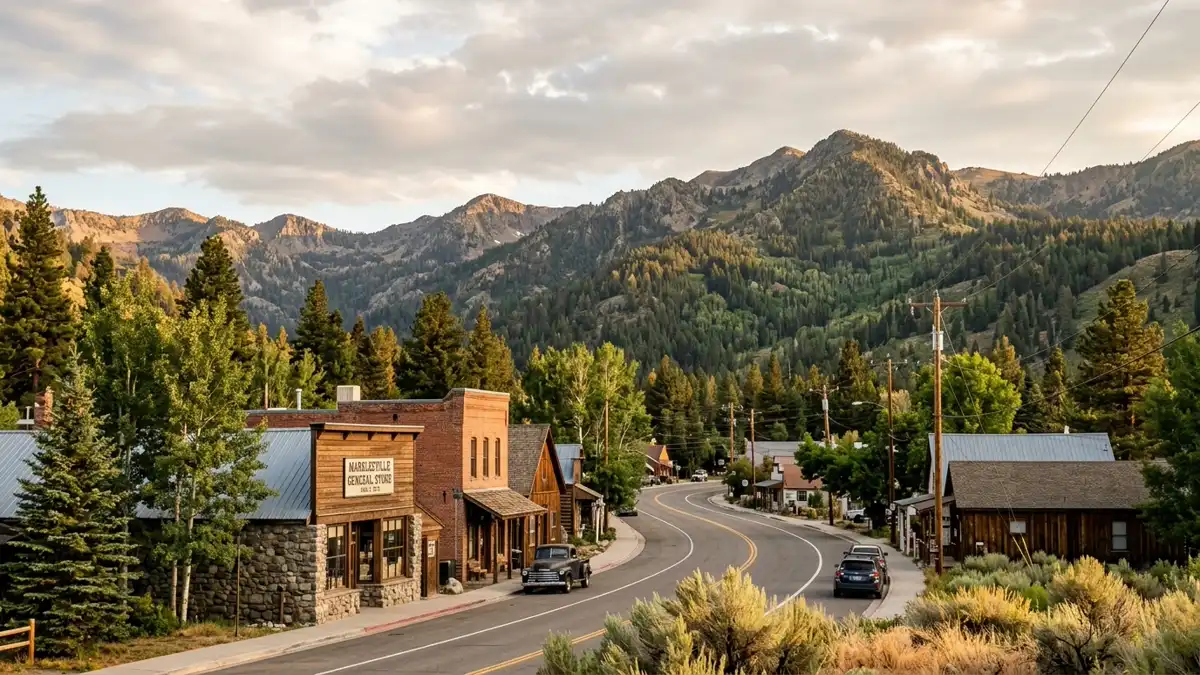 Public restroom locations mapped in Markleeville, California — 2 facilities across the city