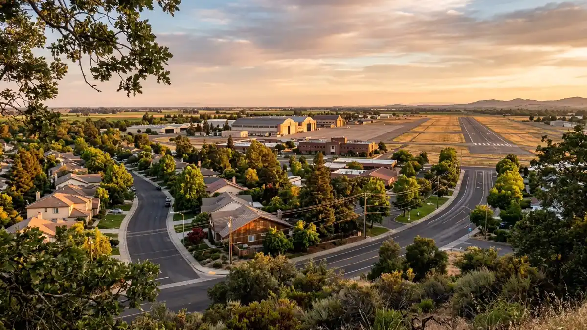 Public restroom locations mapped in Mather, California — 34 facilities across the city