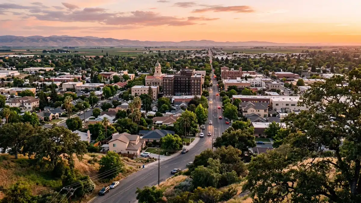 Public restroom locations mapped in Merced, California — 49 facilities across zip codes 95340, 95341, 95343