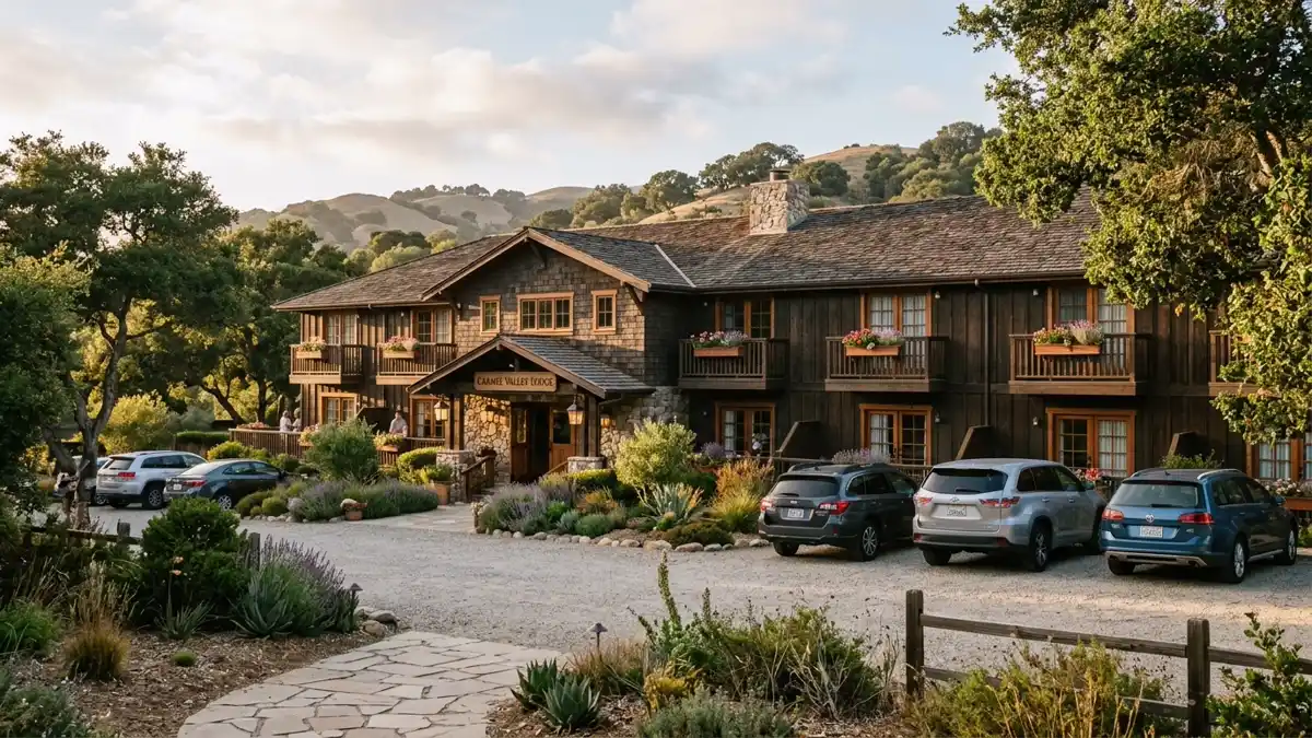 Hotels and accommodation options near mapped restrooms in Monterey County, California