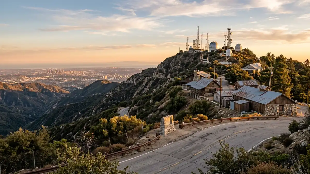 Public restroom locations mapped in Mount Wilson, California — 12 facilities across zip codes 91023