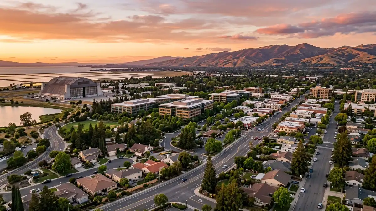 Public restroom locations mapped in Mountain View, California — 68 facilities across zip codes 94024, 94039, 94040