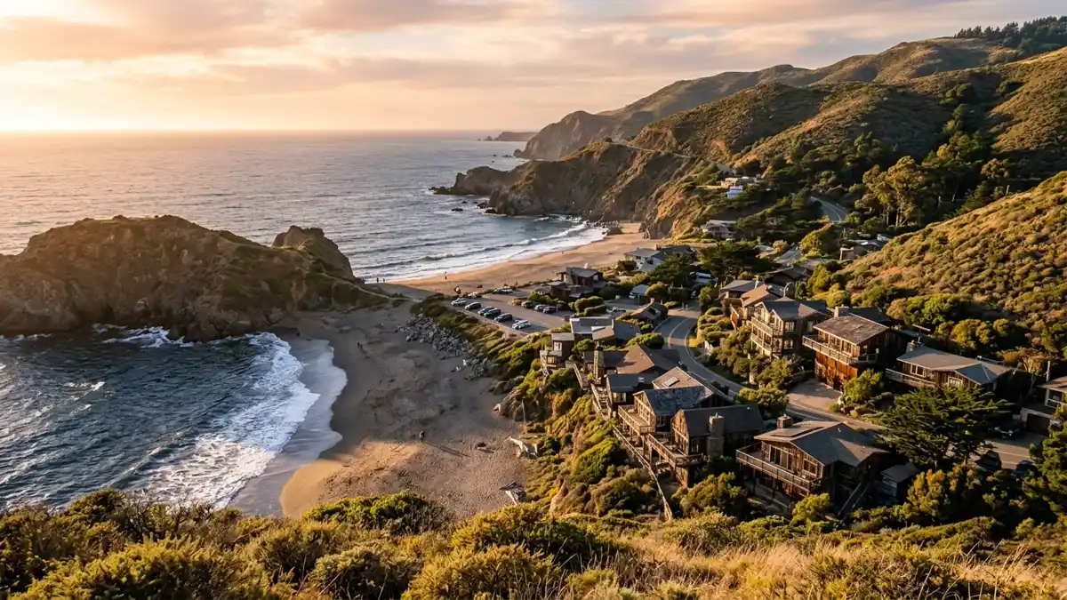 Public restroom locations mapped in Muir Beach, California — 5 facilities across zip codes 94841