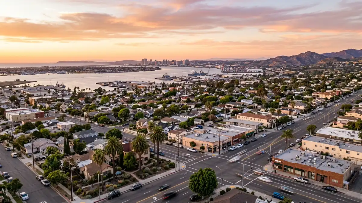 Public restroom locations mapped in National City, California — 7 facilities across zip codes 91950, 92136