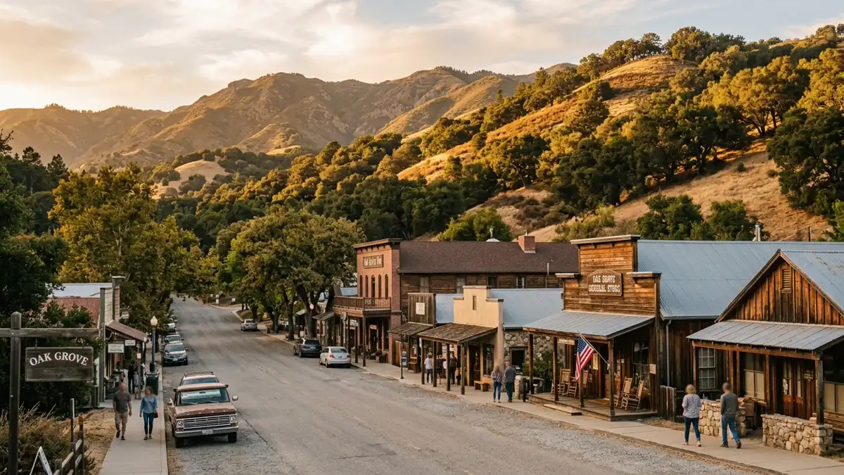 Public restroom locations mapped in Oak Grove, California — 38 facilities across the city