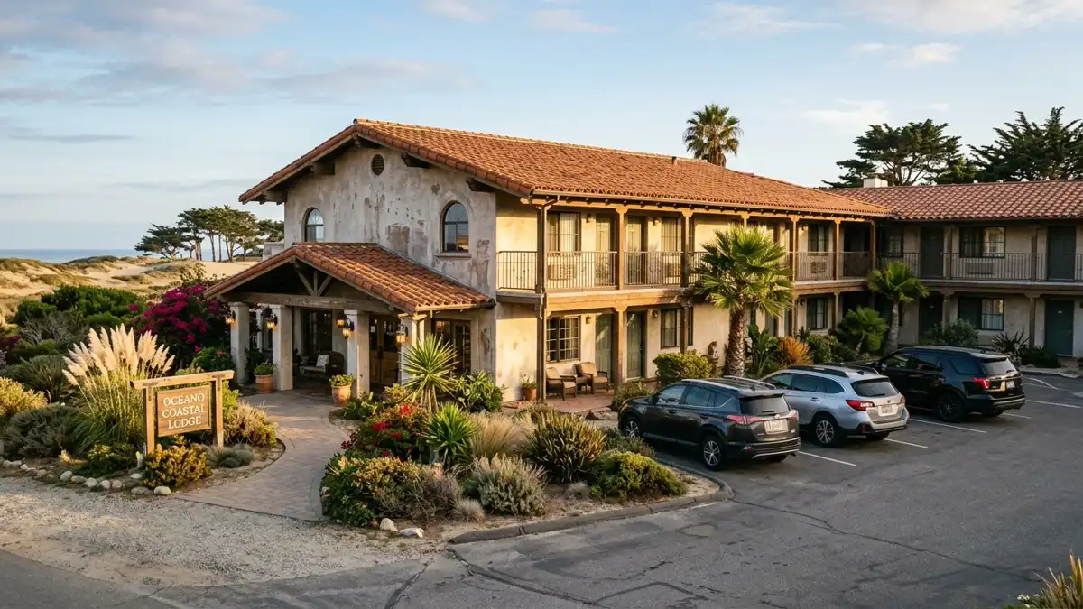 Hotels and accommodation options near mapped restrooms in Oceano, California