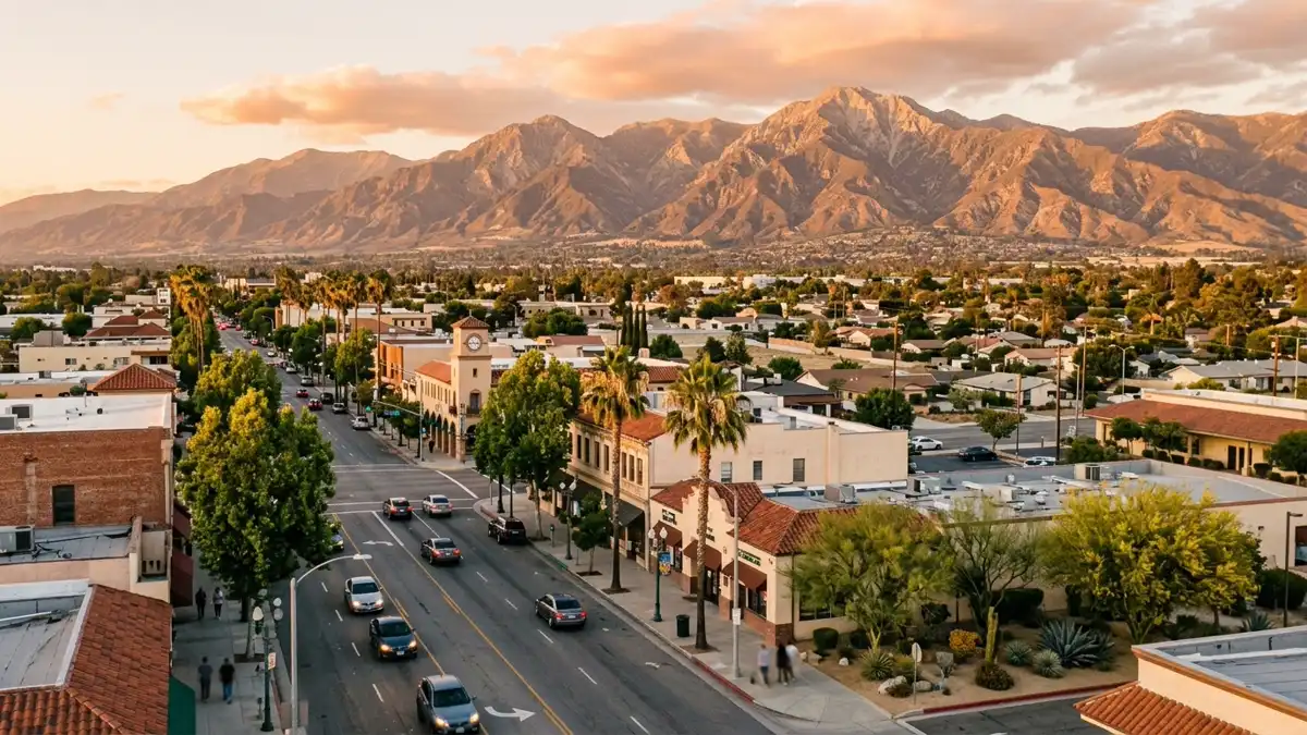 Public restroom locations mapped in Ontario, California — 98 facilities across zip codes 91730, 91743, 91752