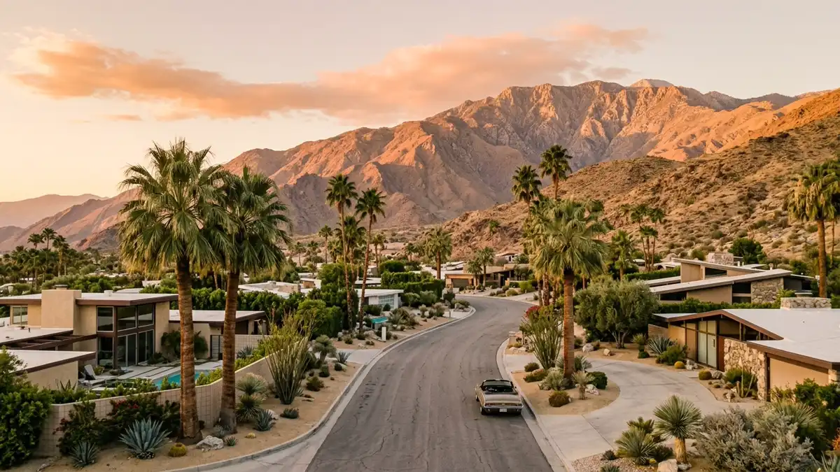 Public restroom locations mapped in Palm Springs, California — 56 facilities across zip codes 92262, 92264, 92292