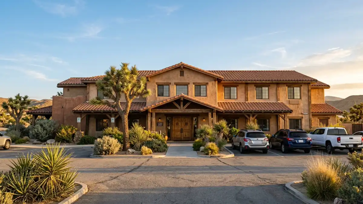 Hotels and accommodation options near mapped restrooms in Palmdale, California