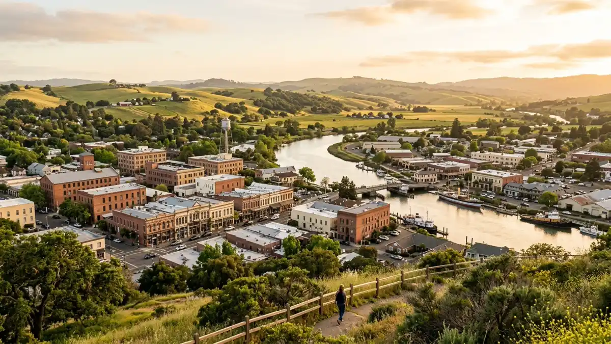 Public restroom locations mapped in Petaluma, California — 15 facilities across zip codes 94952, 94999