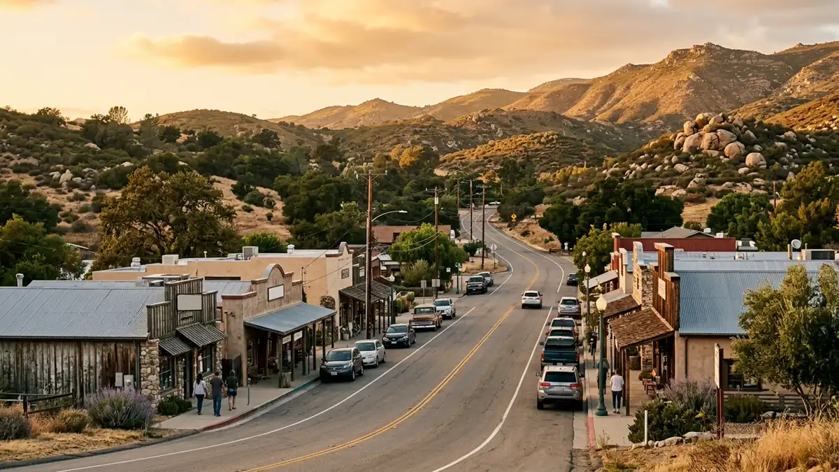 Public restroom locations mapped in Ramona, California — 6 facilities across zip codes 92065
