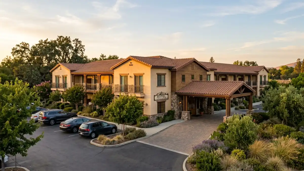Hotels and accommodation options near mapped restrooms in Rancho Cordova, California