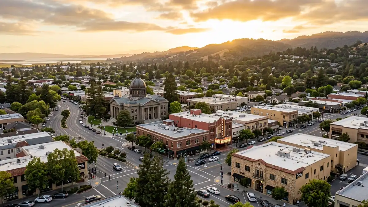 Public restroom locations mapped in Redwood City, California — 49 facilities across zip codes 94061, 94062, 94063