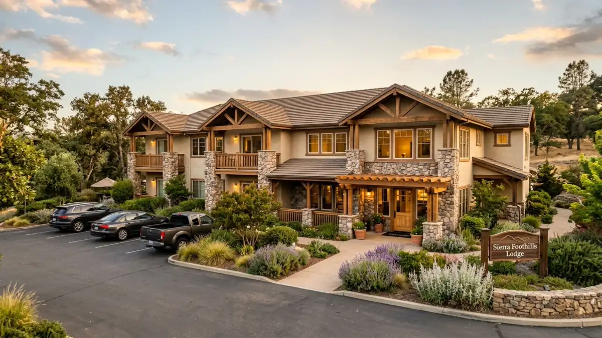 Hotels and accommodation options near mapped restrooms in Rocklin, California