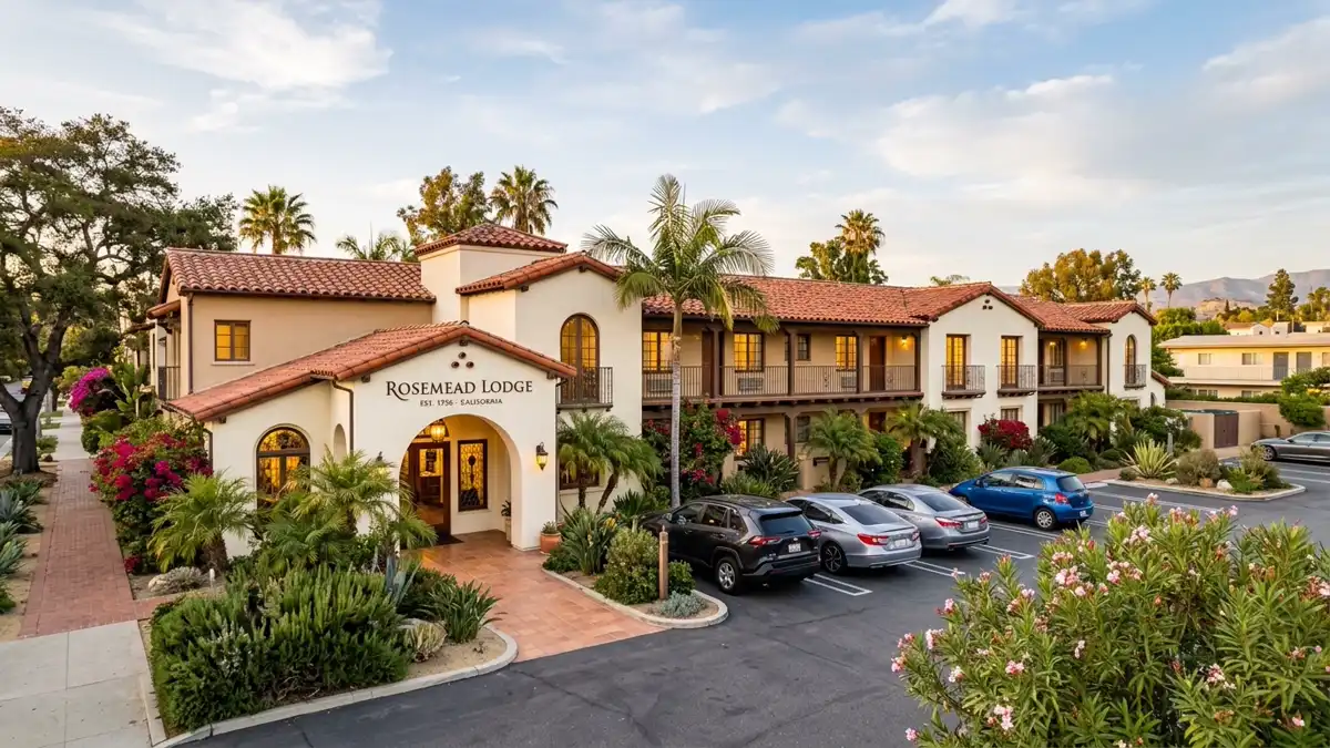 Hotels and accommodation options near mapped restrooms in Rosemead, California