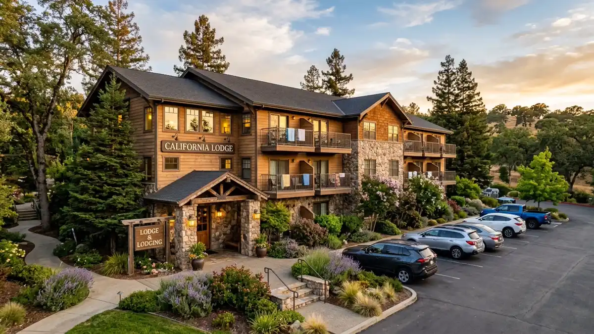 Hotels and accommodation options near mapped restrooms in Sacramento County, California