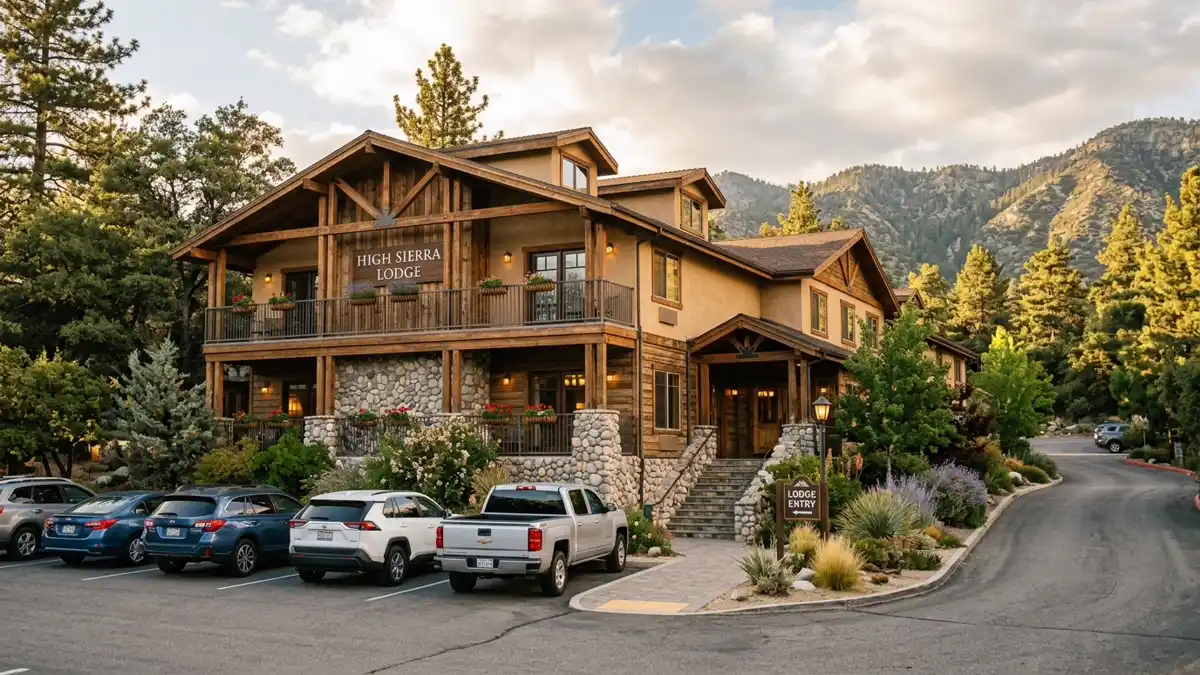 Hotels and accommodation options near mapped restrooms in San Bernardino County, California