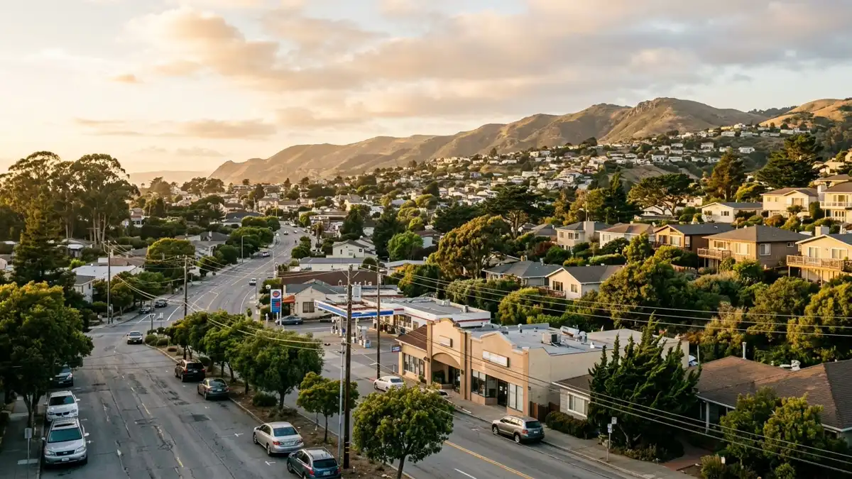 Public restroom locations mapped in San Bruno, California — 24 facilities across zip codes 94066