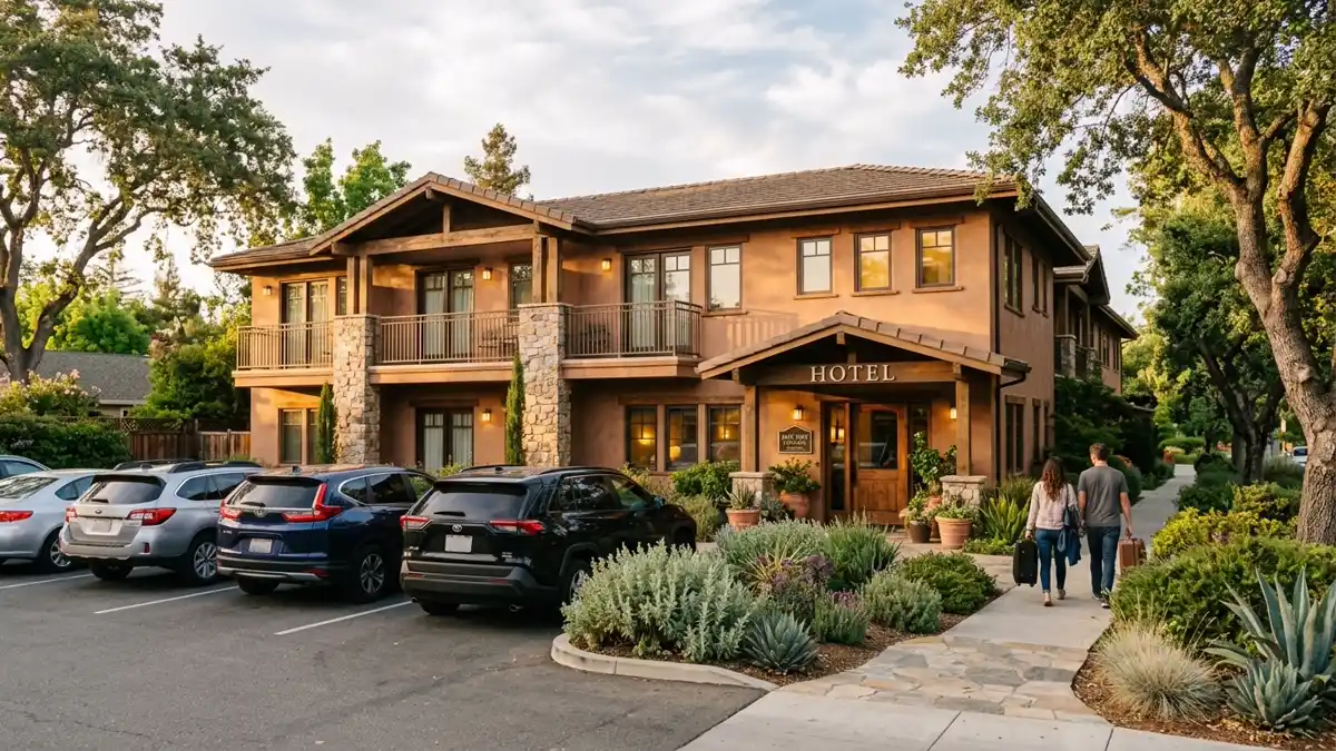 Hotels and accommodation options near mapped restrooms in San Jose, California