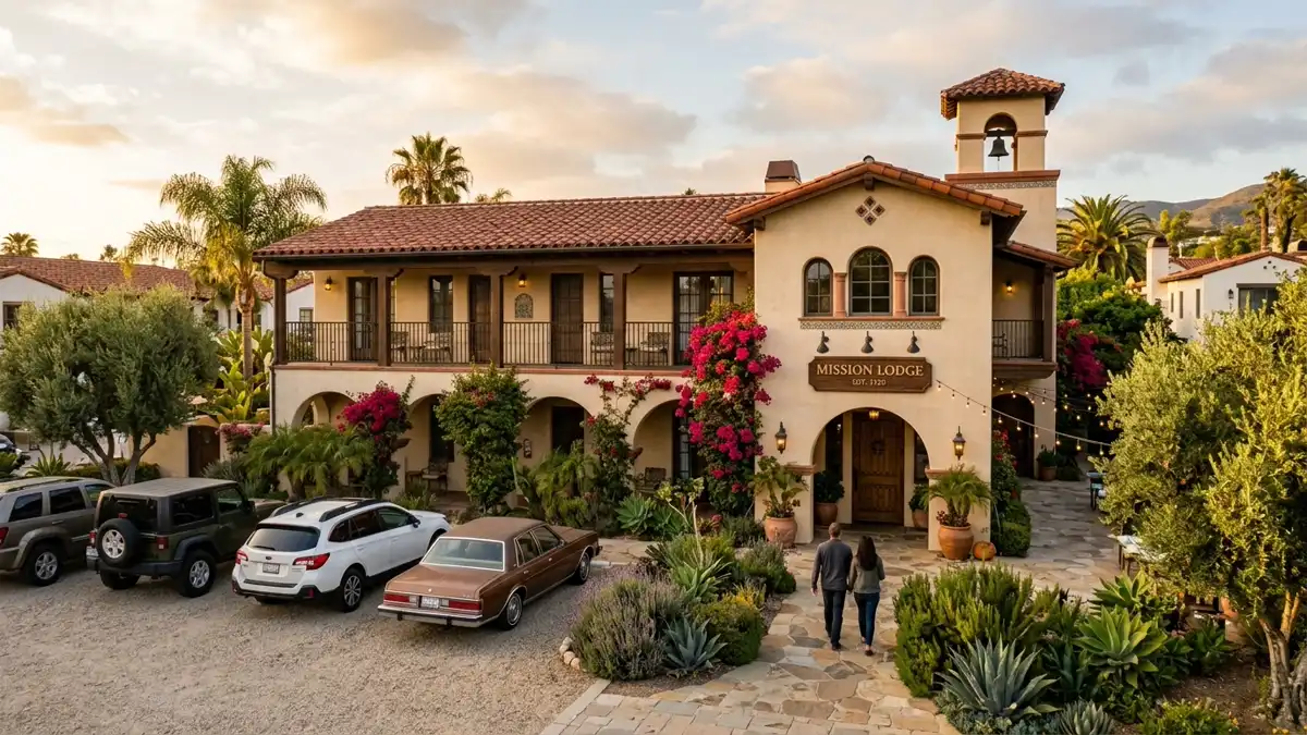 Hotels and accommodation options near mapped restrooms in San Juan Capistrano, California