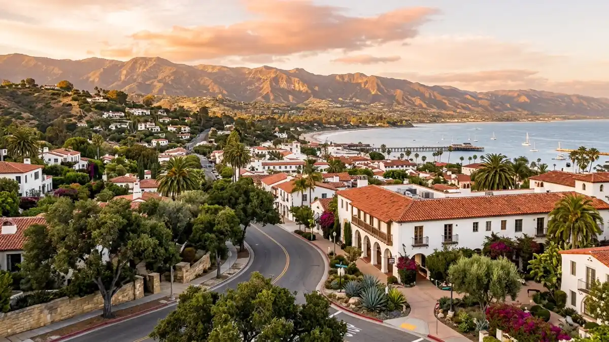 Public restroom locations mapped in Santa Barbara County, California — 203 facilities across zip codes 93105, 93106, 93111