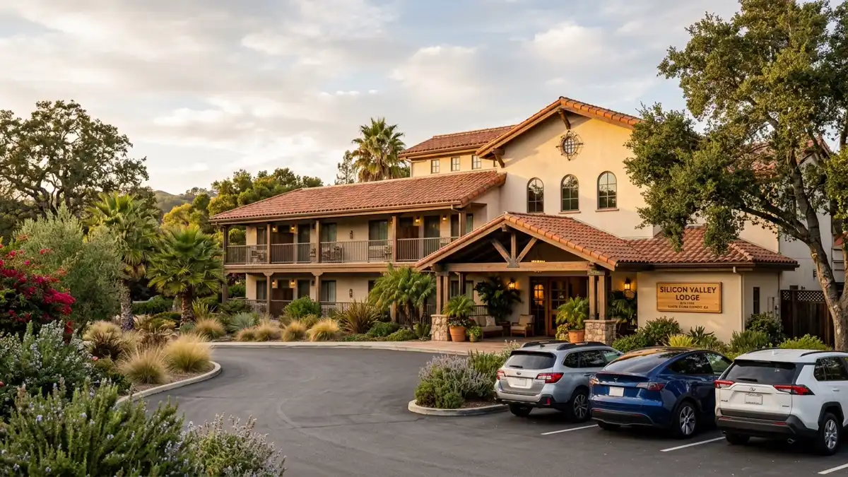 Hotels and accommodation options near mapped restrooms in Santa Clara County, California