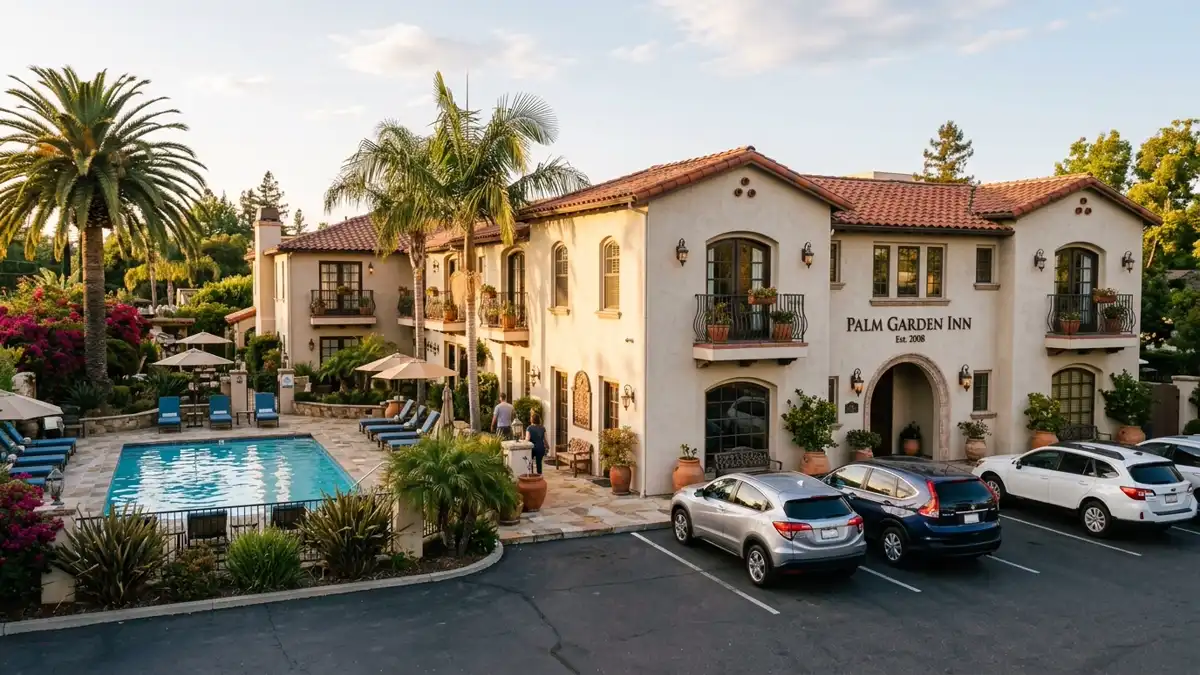 Hotels and accommodation options near mapped restrooms in Santa Clara, California