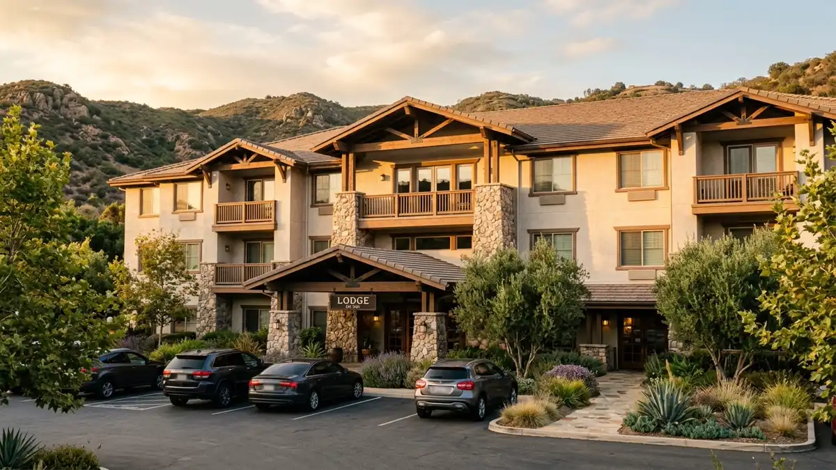 Hotels and accommodation options near mapped restrooms in Santee, California