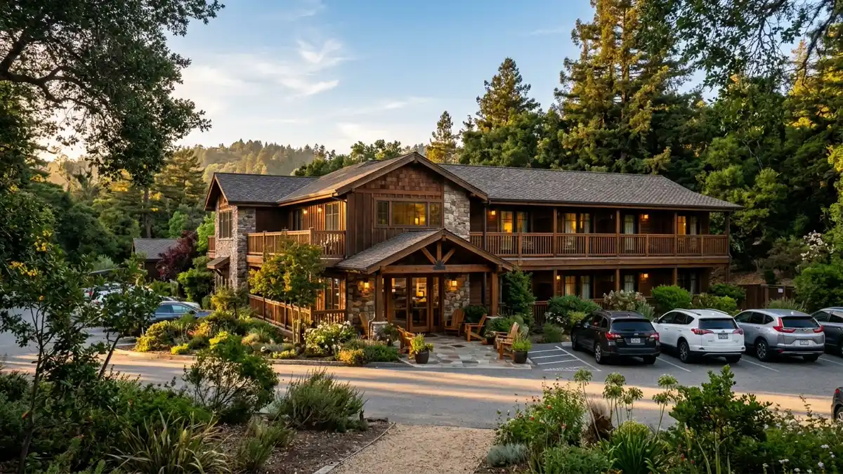 Hotels and accommodation options near mapped restrooms in Scotts Valley, California