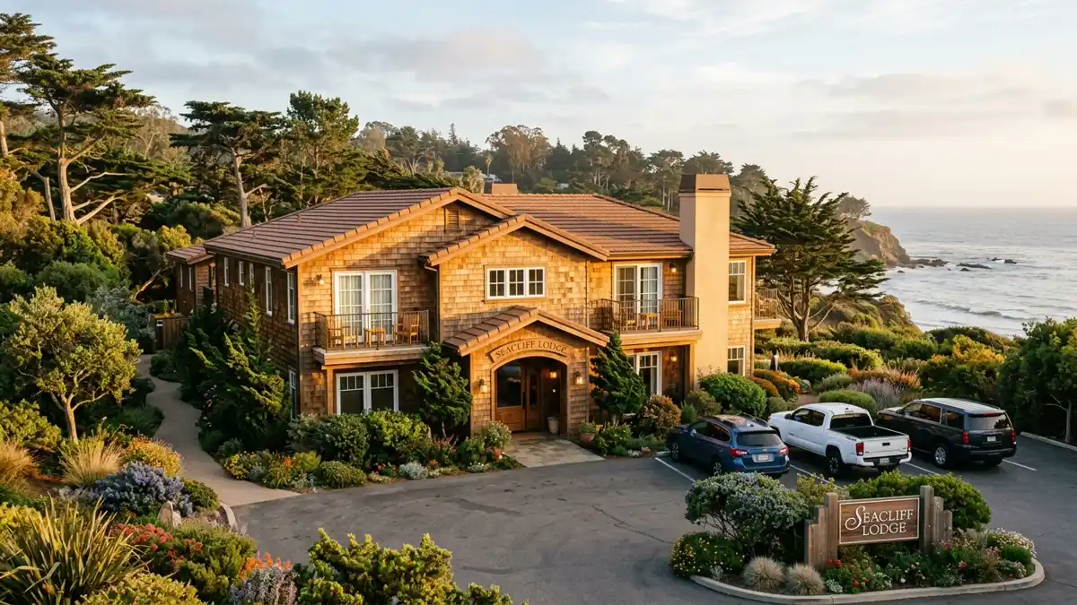Hotels and accommodation options near mapped restrooms in Seacliff, California