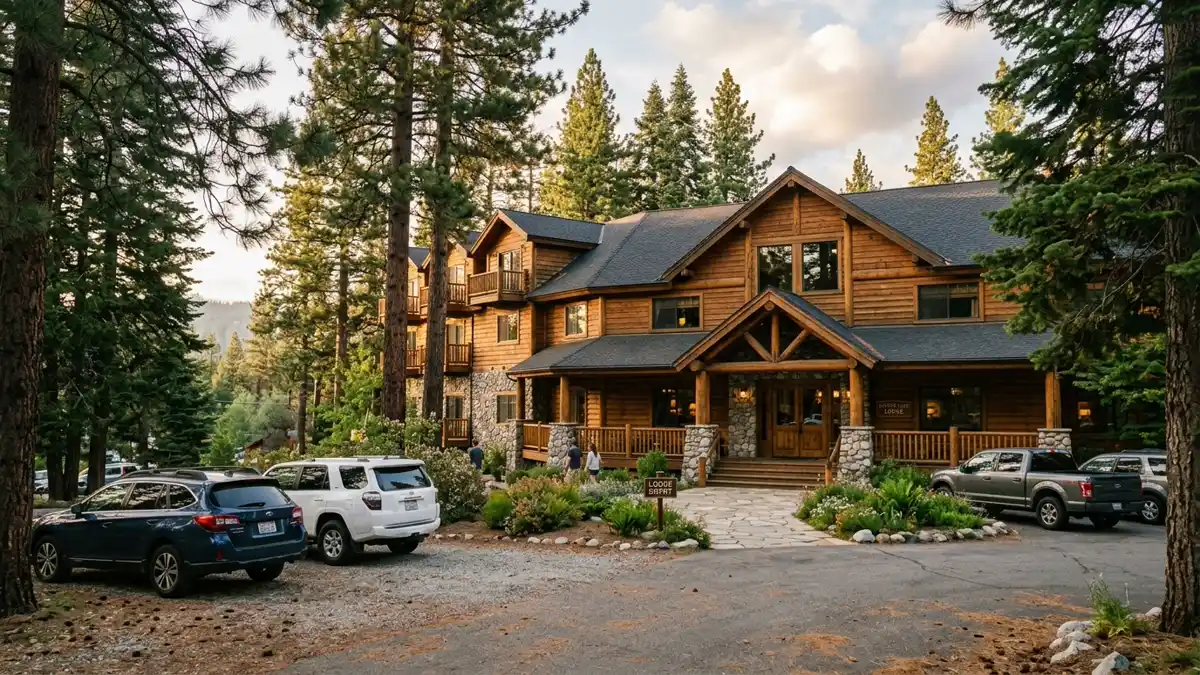 Hotels and accommodation options near mapped restrooms in Shaver Lake, California